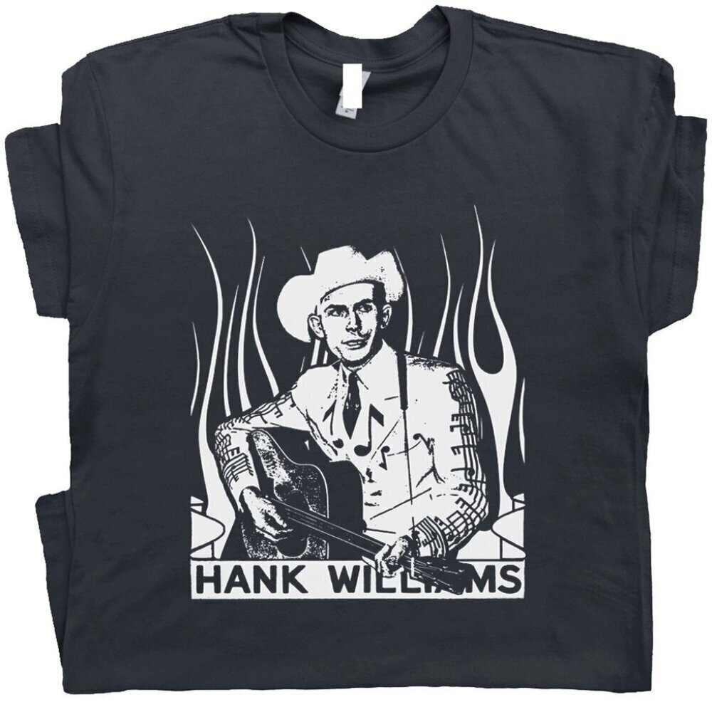 Hank Williams Sr Retro Country Music Graphic Unisex T-Shirt .